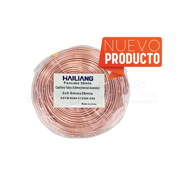 Rollo 30m Capilar Hailiang Diam.Int:0.80mm (2.0x0.6mm)